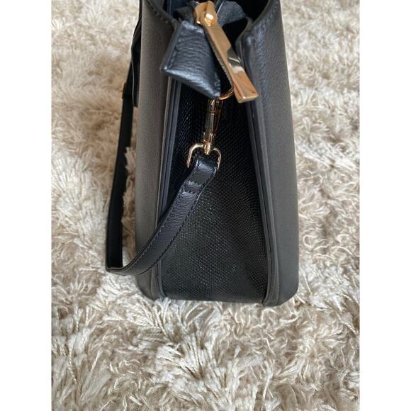 Luella Grey London Structured Tote Modern Gold Accent Old Money Quiet Luxury - Picture 3 of 11